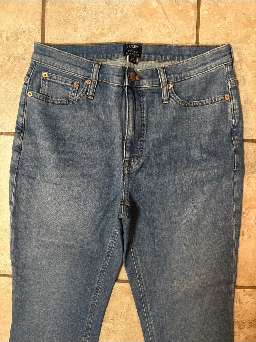 J. Crew Mid Rise Flare Crop
